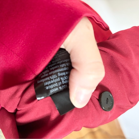 Rachel Comey crimson red pink short pin blazer wool sateen size 00 new - Picture 8 of 8